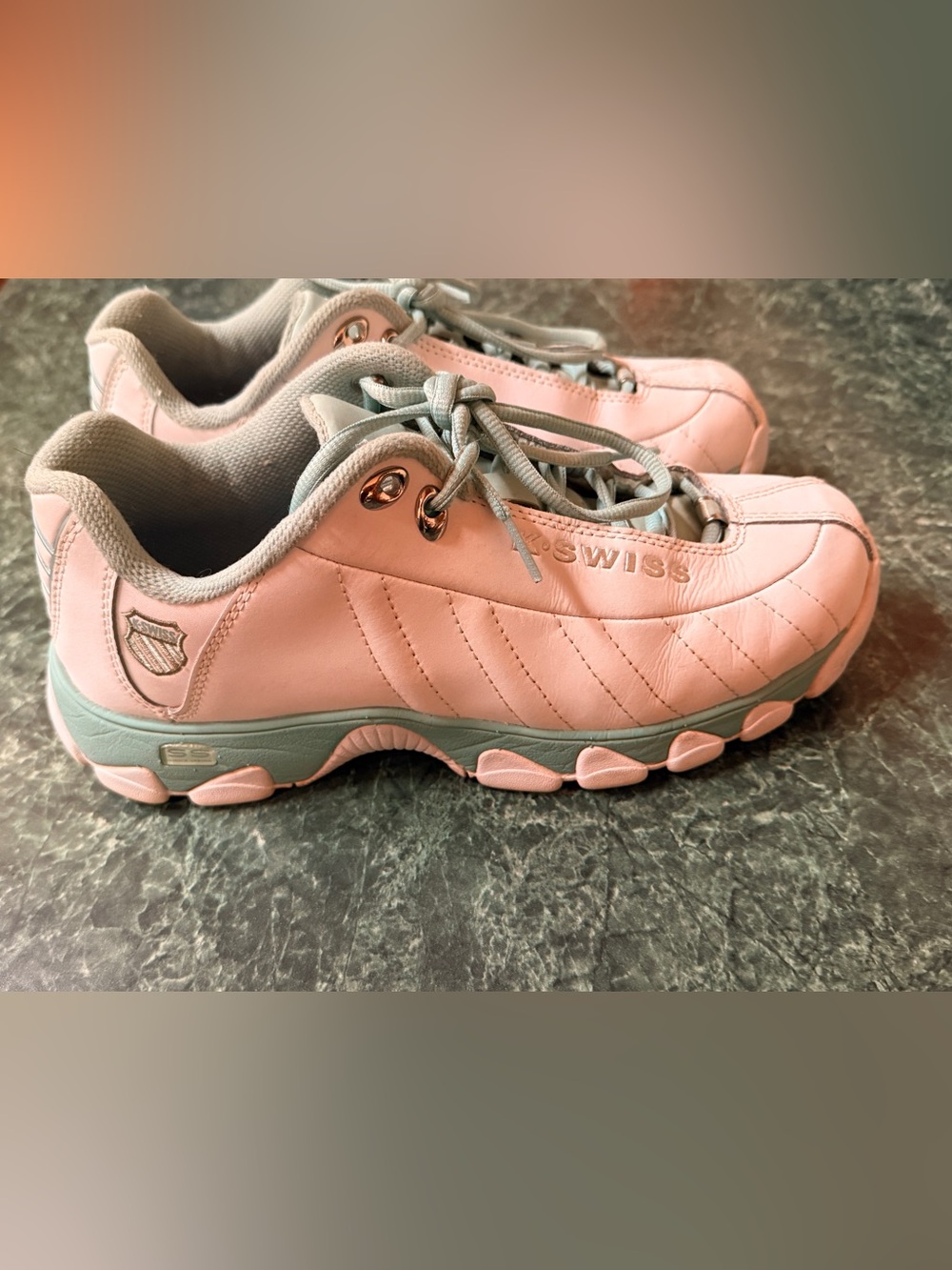 Womens KSwiss Retro Size 9 Sports Leather Teal Sneakers  Shoes Fashion Gym Girls